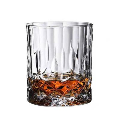 China Retro Stripe Creative Whiskey Glass Creative Whiskey Glass Set Thickened Wholesale Whiskey Glasses for sale
