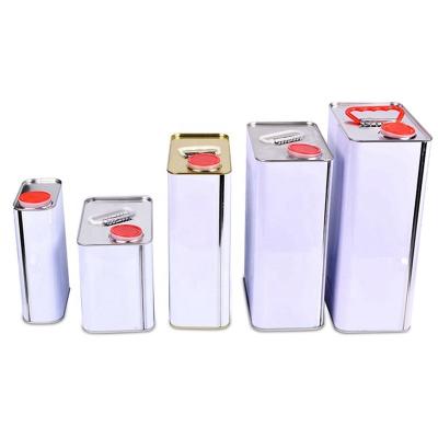China Chemical Customized Printed Empty Metal Square Paint Can Oil Tin Pail With Lids for sale