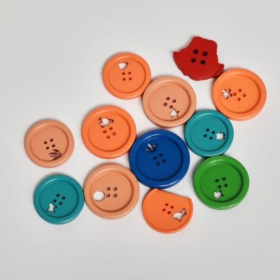 China Other Manufacturer factory price custom size and logo colorful 4 holes resin plastic button,irregular shape resin button for sale