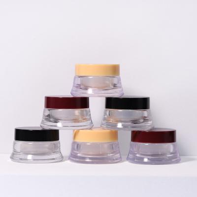 China PS Material de base 10g Mini Travel Size Plastic Cosmetic Cream Pot Jar com tampa colorida para Olho Face Jar Collar Material PS à venda