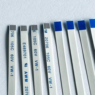 China 6 Pin FFC Flat Cable Custom Awm 20706 105c 60v Vw-1 0.5mm Pitch 8 10 64P FFC FPC Cable for sale