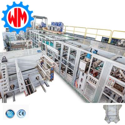 China High Efficiency Full Servo Baby Diaper Production Line PLC Control Global Export for sale