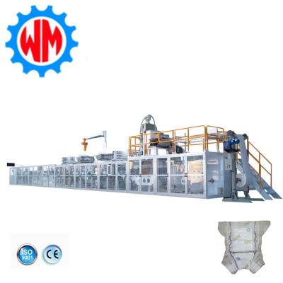 China High Speed Full Servo Baby Diaper Making Machine PLC Control with Lower Energy for sale