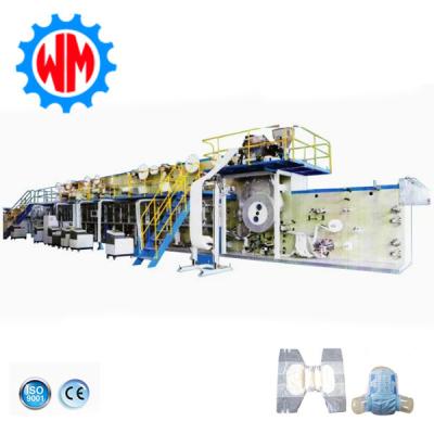 China Precise Adult Diaper Making Machine Embossing Printing Stacking Function for sale