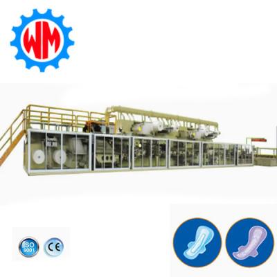 China High Speed Full Servo Sanitary Napkin Production Line with CE Export to South America for sale