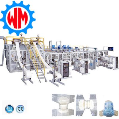 China Powerful Factory Full Servo 350PCS/Minute Adult Diaper Making Machinery Global Export for sale