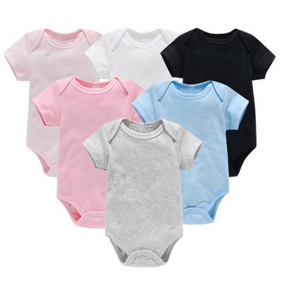 China Toddler 100% cotton baby jumpsuit kids white blank onesie soft baby sublimation polyester newborn baby jumpsuits fabrics for baby sleep and play for sale