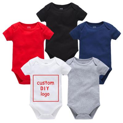China Baby 100% Polyester Sublimation Blanks Baby Rompers Jumpsuit High Quality Month 100% Cotton Polyester Infant And Toddler 0-12 Onesie For Girl Boys for sale
