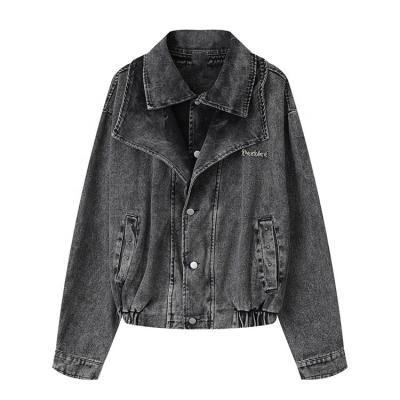 China Reversible STARLIGHT New Fashion Men Jacket Vintage Stone Wash False-Two Double Denim Embroidery Long Sleeve Men Denim Jacket Black for sale