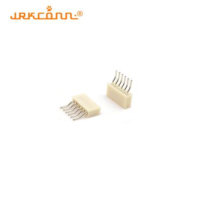 China Female 1.27mm Pitch 6 Pin Header Connector White Insulator Round Pin Header for sale