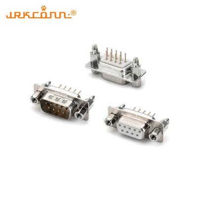 China 9 Pin D Type Connector Machined Pin Solder Type Female Male PBT D-SUB Connector for sale