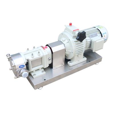 China Large Flow Infinitely Variable Rotary Stainless Steel Three-Blade Cam Pump Speed Control Honey Transport Pump for sale
