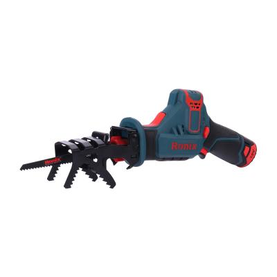 China Brick Saw Ronix 8103K 12V 0-2700RPM 2.0Ah Hot Sale Speed Control Saw Wood Metal Pipe Cordless Reciprocating Cutting for sale