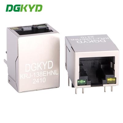 Китай KRJ-138EHNL 8p8c Сеть 100 мегабитная Cat6 RJ45 Коннектор с внутренней магнитной связью, зарегистрированный разъем продается