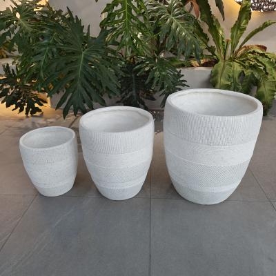 China Fiber Clay Planters For Garden Durable And Modern Design for sale