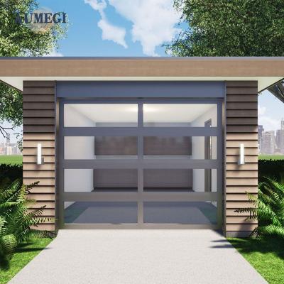 China Waterproof Aumegi External Aluminium Double Garage Doors Sandwich Panel For Garage Doors Sectional Garage Door for sale