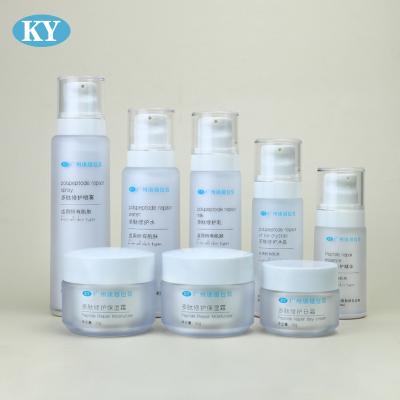 China Personal Skin Care Packaging RTS PET plastic Double Wall lotion bottle 30/50/80/100/120ml Cosmetic spray Pump Bottles for cosmetic packaging for sale