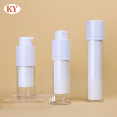 China Personal Skin Care Packaging high-end Translucent luxury rotating airless bottle 15ml 30ml 50ml lotion pump bottle Customizable colors for sale