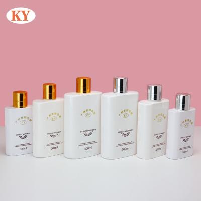 China Personal Skin Care Packaging PET Square custom cosmetic Lotion Bottles 300Ml Conditioner Hair Oil Body Wash Shampoo Cosmetic Bottle for sale