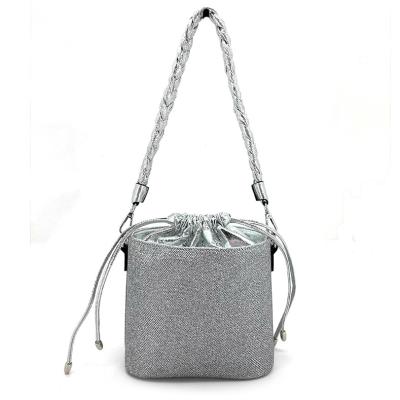 China 2022 Fashion Dinner Same Style New Ladies Party Clutch Bag With Diamond Round Rhinestone Wedding Purse Bag for sale