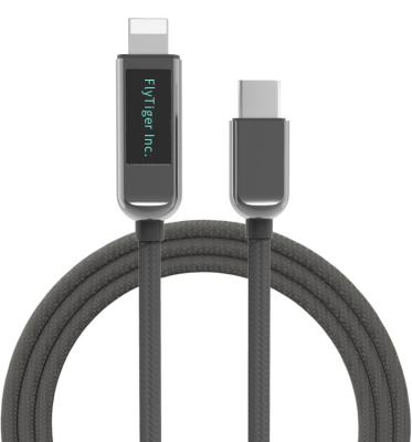 China High Speed Charging USB To Type-C 5A 1m LED Digital Display Data Phone Accessories Charger Fast Charging Cable for sale
