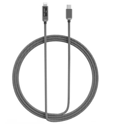 China High Speed Digital Display USB Charging Cable For iPhone Nylon Braided 100cm 5V 2.0A Custom Data Charging USB Cable for sale