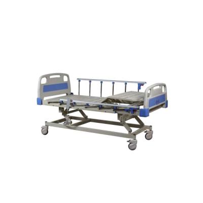 China Hospital or Hotel Height Bed Triple Function Adjustable Electric Manual 3 Crank Hospital Bed for sale