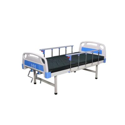 China Hospital Or Hotel Most Popular Double Crank Manual Adjustable Hospital Medical Bed for sale