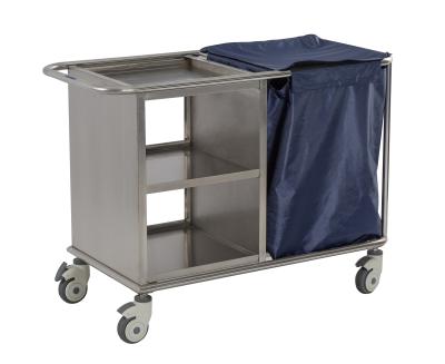 China Medical Trolley Three Shevels Hospital Trolley Linen Hospital Stainless Steel Trolley Laundry Cleaning Trolley for sale