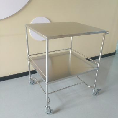 China Hospital Trolley Trolley Hospital Surgical Instrument Rolling Trolley Stainless Steel Dental Dressing Cart for sale