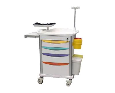 China HOT SALES Medical Emergency ABS Plastic Hospital Economical Treatment Trolley Medical Trolley for sale