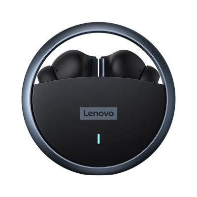China Lenovo LP60 Wireless Bluetooth Headphones In-Ear Hi-Fi Headphones Headset Rotating TWS Metal Cavity Ring Stereo Gaming With Mic Earbuds for sale