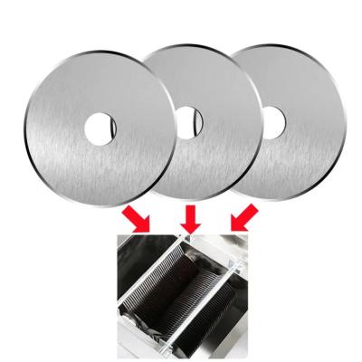 China Industrial Precision Stainless Steel Meat Slicer Blade Cutter Disc Circular Knife for Pork Beef Fish Slitting for sale