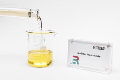 China Sorbitan Monooleate or Sorbitan Oleate C24H44O6 HLB value 4.3 used in food pharmaceutical cosmetics textiles etc for sale