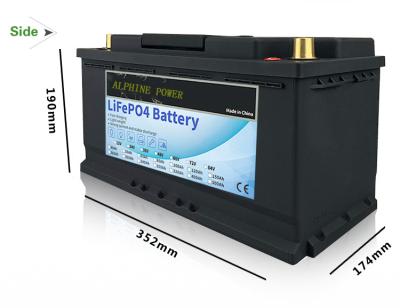 China Solar system 12.8V100AH LiFePO4 USA and Europe most popular solar marine lithium Ion Battery lead acid spare rv 12V 200Ah 300Ah for sale
