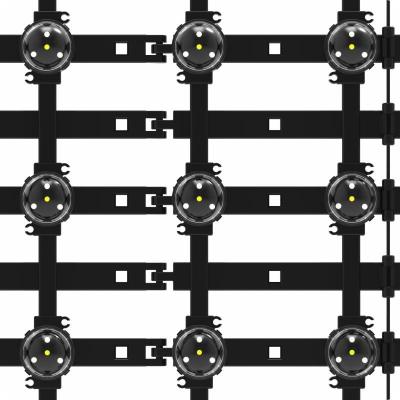 China Ecrã de grade LED à prova d'água Ecrã de pixel transparente fácil de instalar Ecrã de rede inteligente de pixel LED à venda