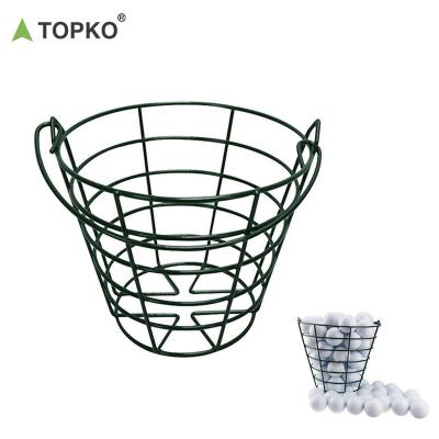 China Topko Golf Accessories Accessory Wire Rack For Golf Ball Holder Grip Iron Wire Golf Ball Basket Holds 50 Balls For Outdoor Sport for sale