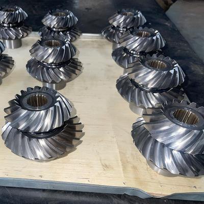 China Bevel Gear with Grinned Surface Finish and Customizable Teeth Number Based On Technical Drawings for sale