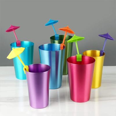 China CLASSIC STARLII Camping Party Drinkware Premium Disposable Colored Cold Drink Tumblers Cups Aluminum Beer Chill Cupss for sale