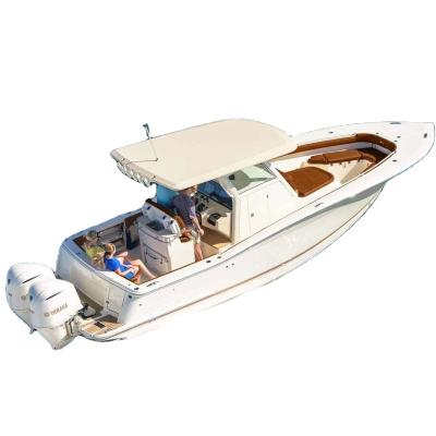 China Aluminum Luxury Yacht High Speed Boat Fishing Special Boat Welded Aluminum Alloy 32ft 9.6m Durable Outboard Motor 2 Years CE Certificate for sale
