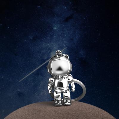 China Hot Sale Hiphop 18k Gold Plated Metal Anime Luxury Astronaut Keychain For Men And Women Christmas Gifts for sale