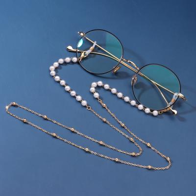 China 2021 New Cute Accessories Metal Beads Glasses Chaine Eyewear Chains Shape Eye Glass Mask Chain for sale