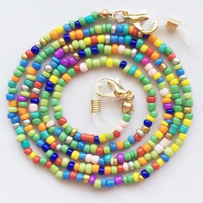 China New Cute Metal Accessories Silica Gel Glasses Chaine Eyewear Chains Shape Eye Glasses Mask Chain Wholesale for sale