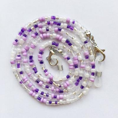 China 2021 Cute Accessories Metal Silica Gel Beaded Glass Eyewear Chains Fashion Eye Glasses Mask Chain Wholesale for sale
