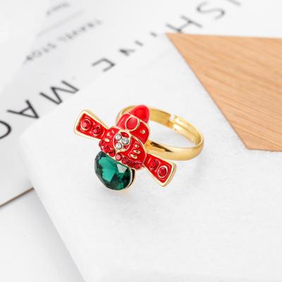 China New Fashion TRENDY Crown Ring Delicate Pearl Ring Brand Gold Plated Crystal Ring Suitable for Women and Men for sale