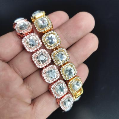 China New Hip Hop Personality Diamond Necklacehip Hop Necklacegold Plated Necklace For Parties for sale