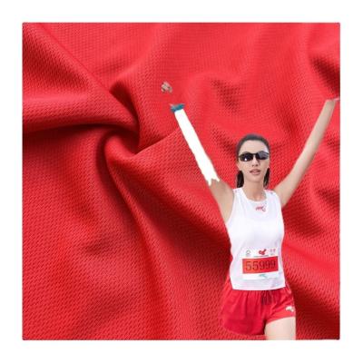 Chine Tissu massif à œil d'oiseau 100% polyester Tricot respirant pour le sport T-shirt à vendre