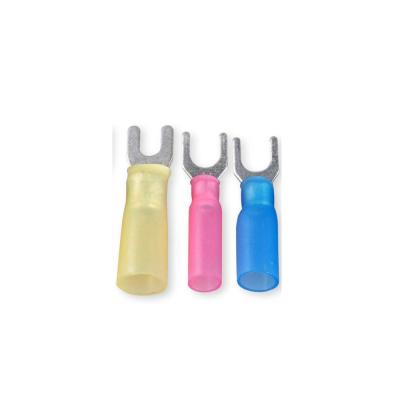 China 0.5-1.5mm ² High Quality Heat Shrink-Full Insulated Easy Entry Quick Entry Wire Crimp Connector Spade Fork Terminals for sale