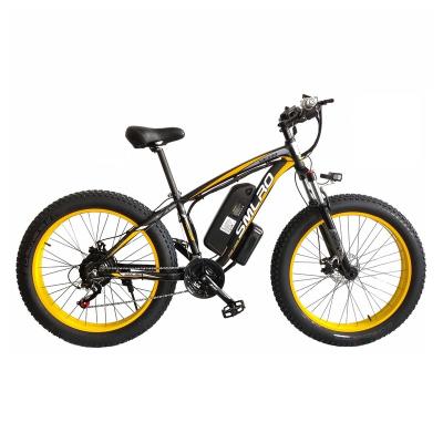 China Super Aluminum Alloy Electric Bike 26 Inch Fat Tire Aluminum Alloy 21 Electric Bike 1000 Speed Electric Bicycle Motor 48V 350W 500W 750W for sale
