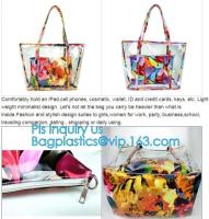 Κίνα Προσαρμοσμένες οι PVC γυναίκες καθαρίζουν την αδιάβροχη τσάντα ώμων τσαντών με το καλλυντικό, σαφές εργοστάσιο τσαντών ώμων PVC τσαντών παραλιών PVC προς πώληση